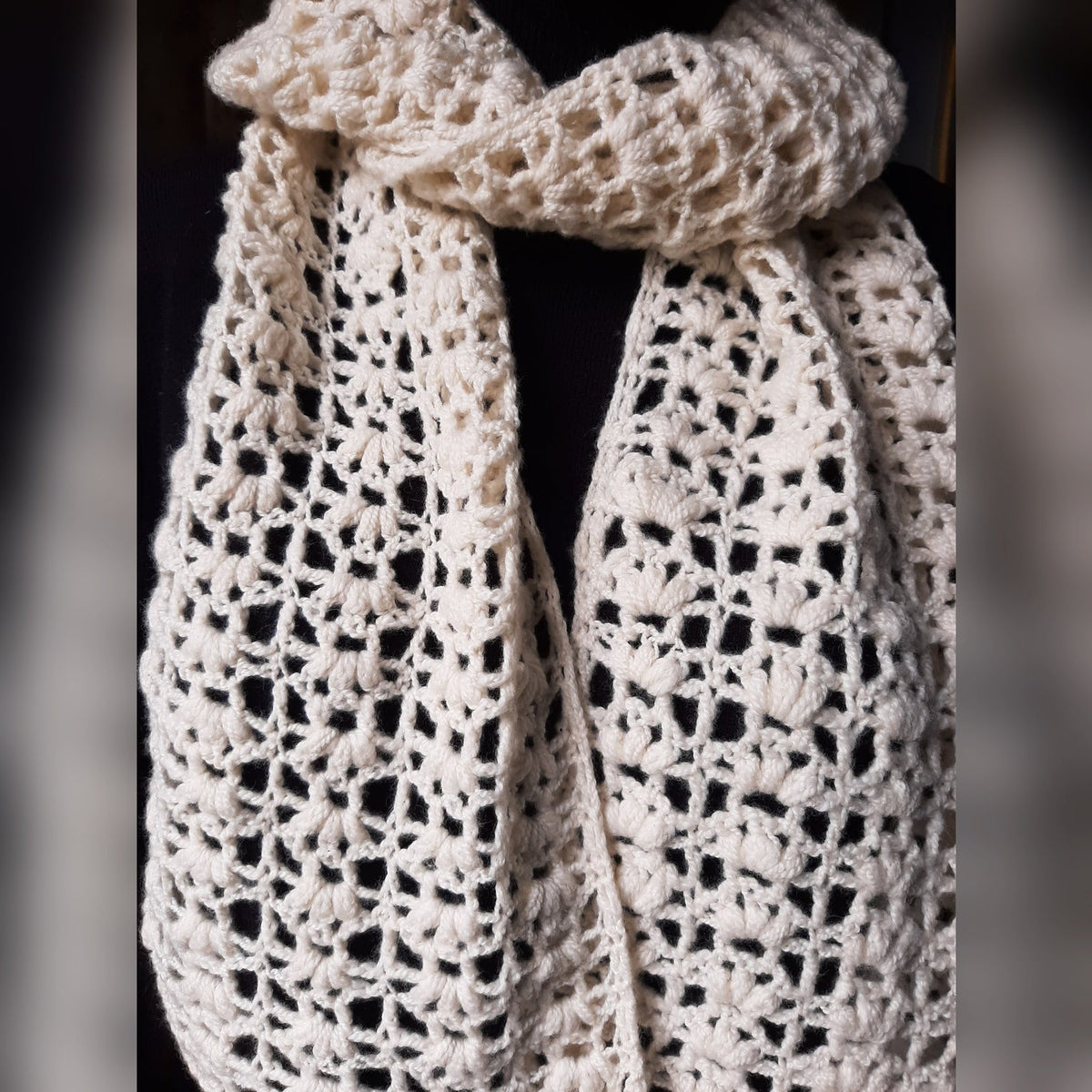 Lacy Puff Stitch Scarf Wool2Wear™